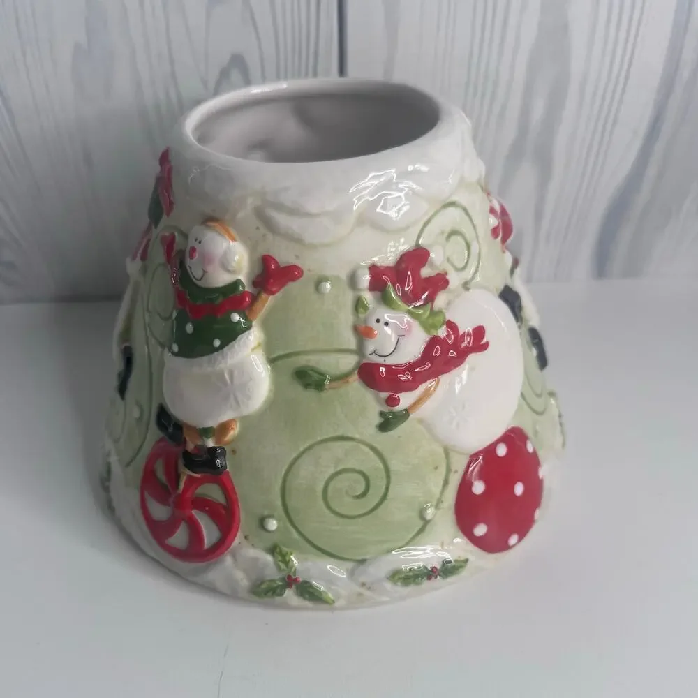 Yankee Candle Snowman Winter  Large Jar  Lamp Shade Topper Home Decor Holiday